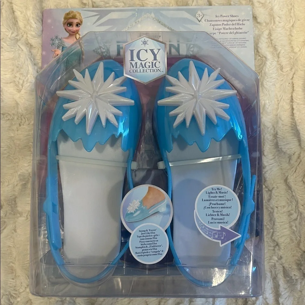 Disney Frozen Icy Magic Blue White Icy Princess Shoes kids size 4-6 new girls